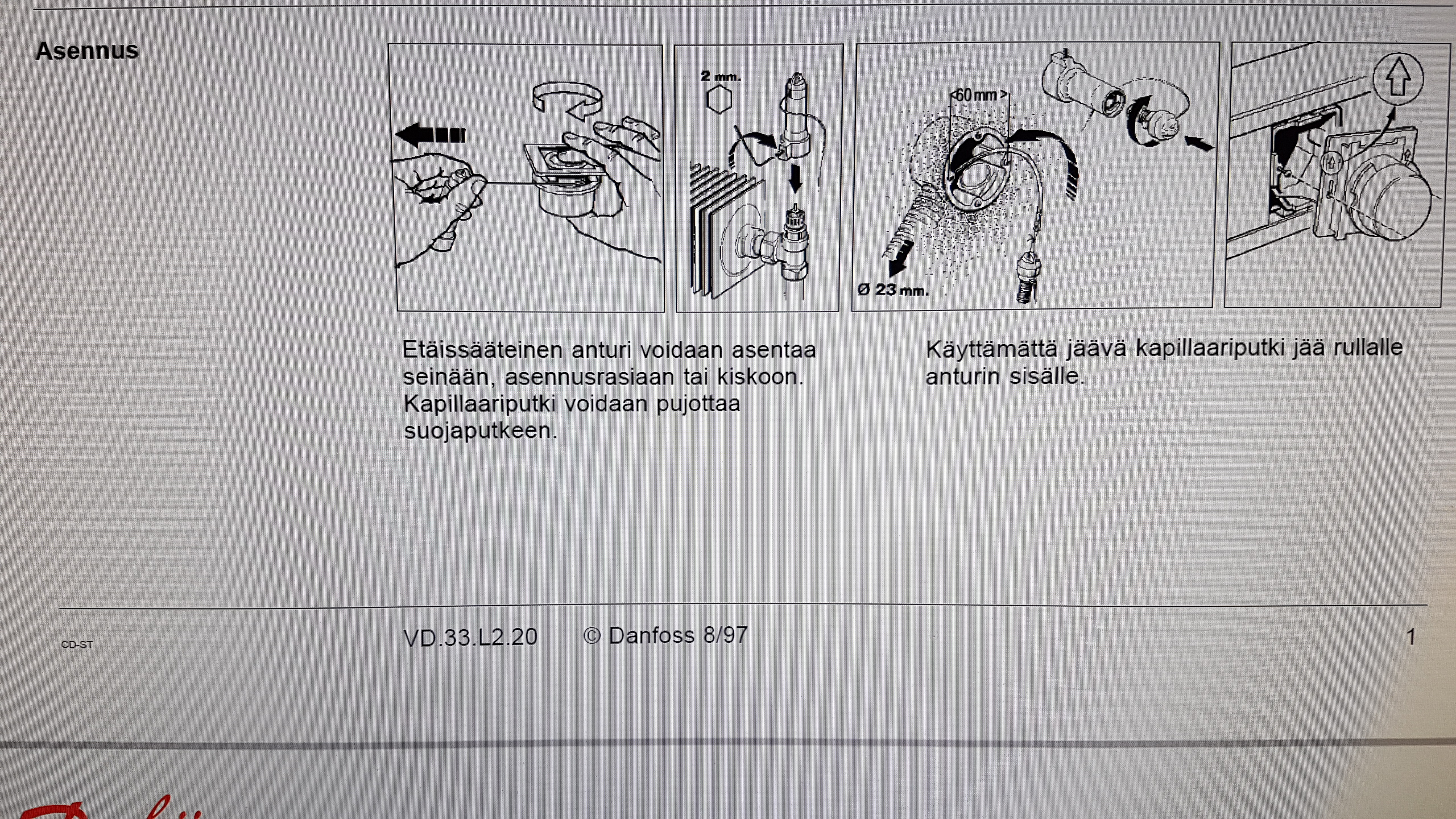 ANTURI DANFOSS ETAISSAATEINEN RA 5062 2M - L4035352 - Kodinrakennus.com ...